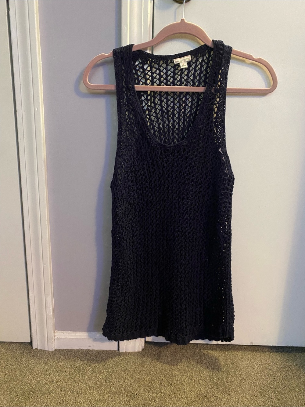 Navy Blue GAP Crochet Tank Top
